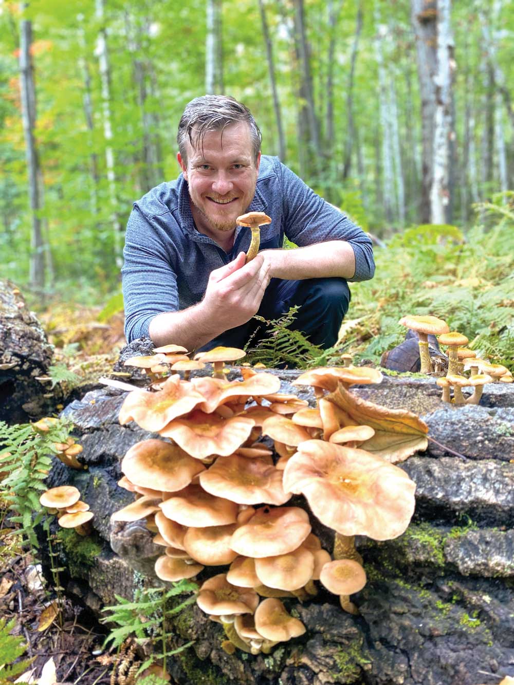 Kevin Foraging Mushrooms